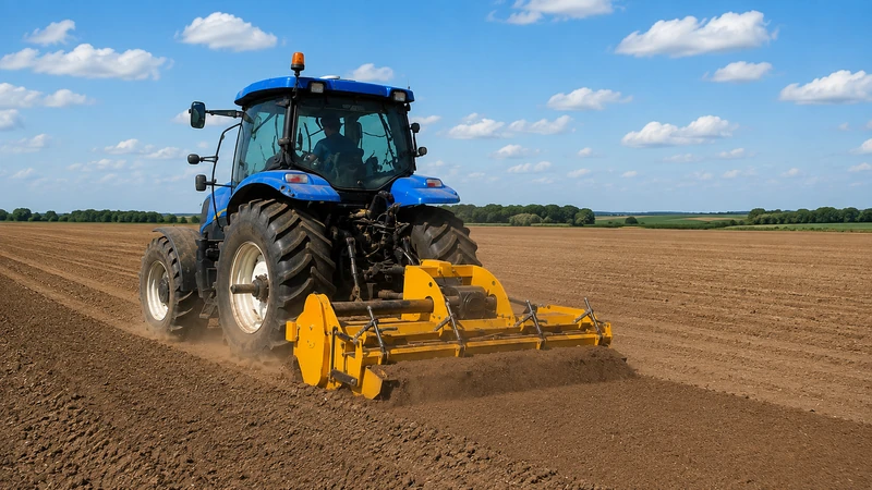 Rotavator machine grain crop soybean corn seedbed preparation
