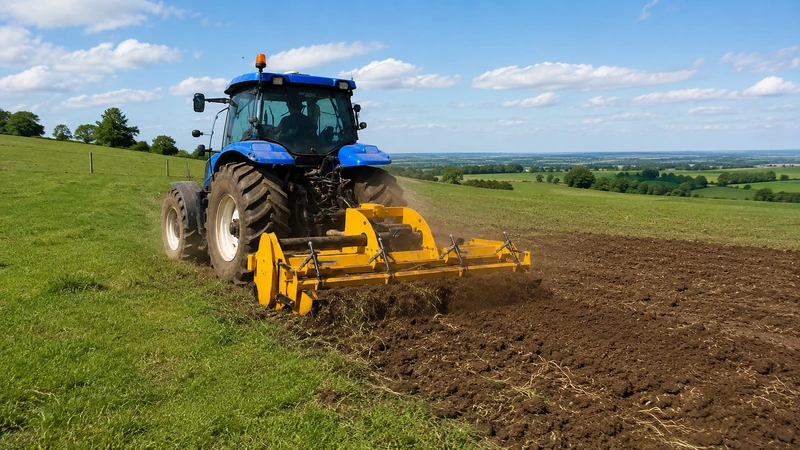 Rotavator machine pasture renewal grassland tillage
