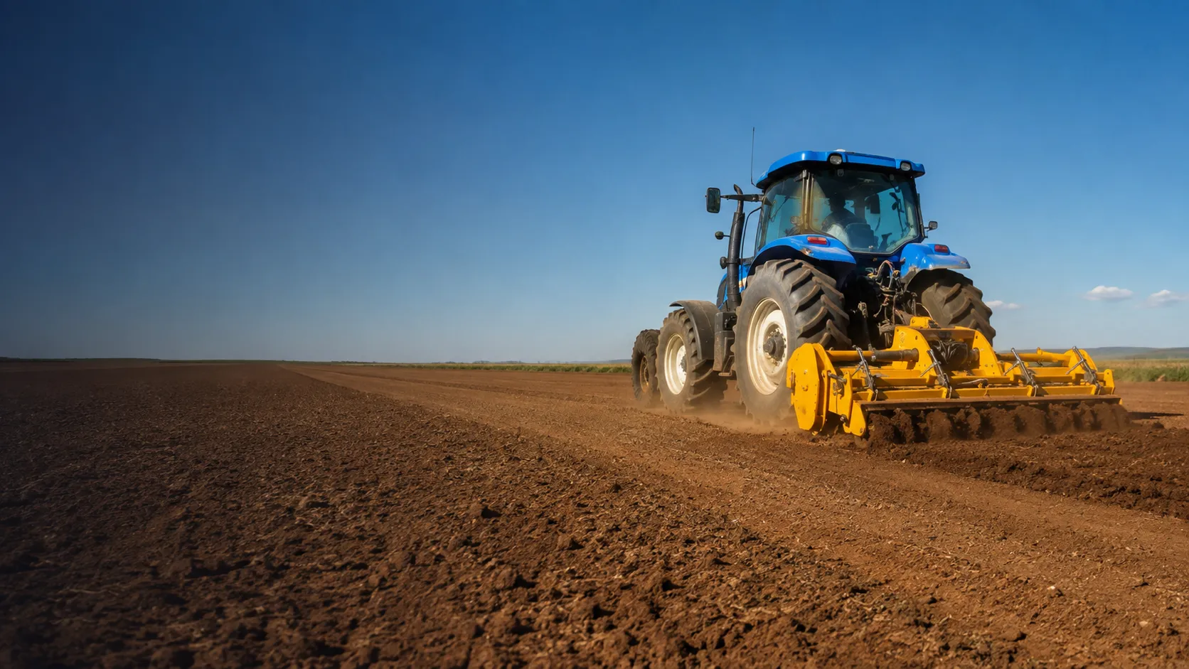 Watanabe PSW-3200 rotavator machine in field operation
